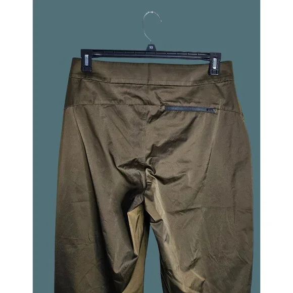 Athleta Radiant Jogger Pants Tapered Leg Zip Ankle Shiny Women Size 8 Tall - Picture 5 of 11